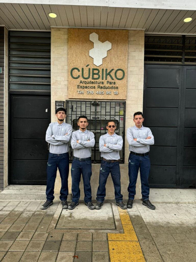 Cúbiko Arquitectura. Nuestro equipo. Diseño de todo tipo de muebles, mobiliario, carpintería arquitectónica, remodelaciones y obra civil en Bogotá, Colombia. Proyectos en el hogar, comercial y empresarial. Closets, Cocinas integrales, Muebles para baños, Mobiliario para oficinas, Centros de entretenimiento, Puertas entamboradas y macizas, Decoración y manejo de maderas Contrachapadas. Asesoría en diseño y arquitectura interior, Presentación de planos técnicos, Mobiliario, Ebanistería, Remodelaciones, Renders. Diseñamos Espacios comerciales para Locales, Vivienda, Oficinas. Mantenimiento y lavado de fachadas en Bogotá, Colombia. Impermeabilizaciones, Obras civiles, Reparaciones locativas, Fabricación y montaje de estructuras metálicas, Fabricación y montaje de divisiones para oficinas en vidrio y acero inoxidable, Mobiliario en acero inox, Mobiliario y superficies en resina acrilica corian. Diseño de muebles y mobiliario para Sector educativo y Sector salud.